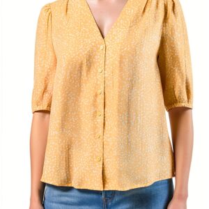 Noa Noa Damen T-Shirt Print Yellow Weiß Bequem-0