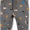 Noa Noa Baby Jungen Hose Print Blau Grau Soft Jersey-0