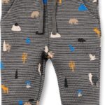 Noa Noa Baby Jungen Hose Print Blau Grau Soft Jersey-0