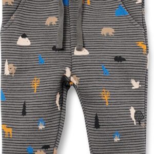 Noa Noa Baby Jungen Hose Print Blau Grau Soft Jersey-0