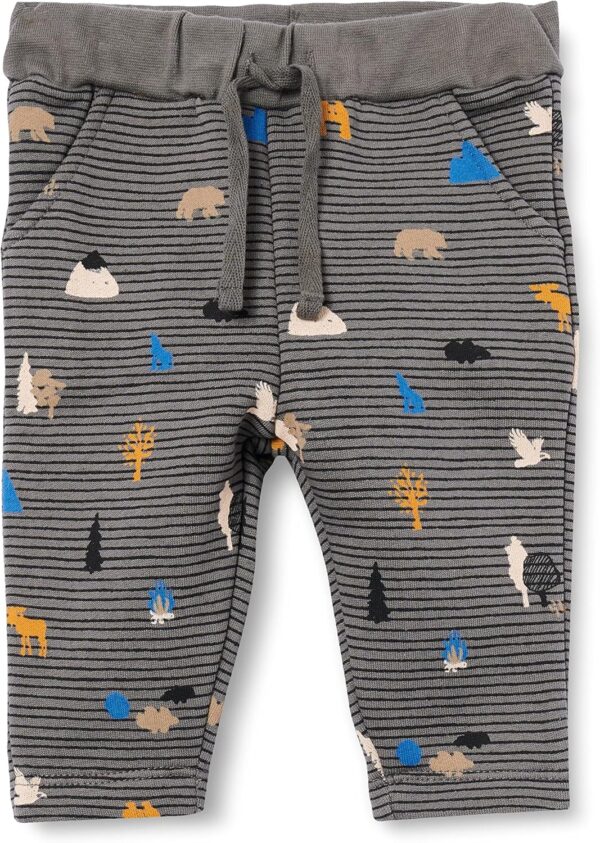 Noa Noa Baby Jungen Hose Print Blau Grau Soft Jersey-0