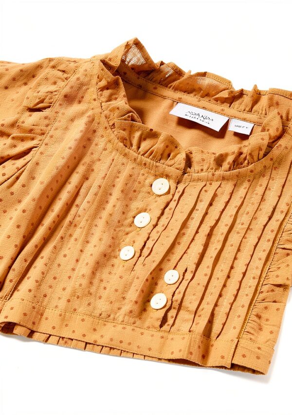 Noa Noa Mädchen Bluse Druck Struktur Falten Rüschen-1