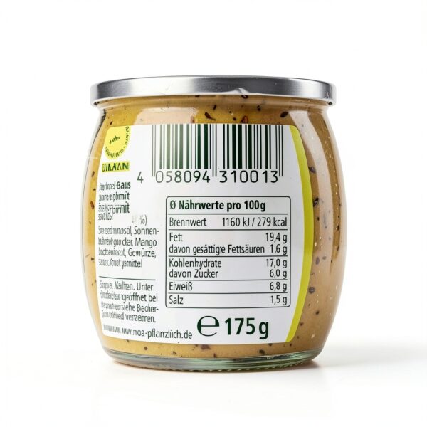 Pflanzlicher Brotaufstrich Noa vegan proteinreich glutenfrei-4