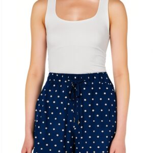 Noa Noa Damen Shorts Print Blue Bequem Freizeit-0