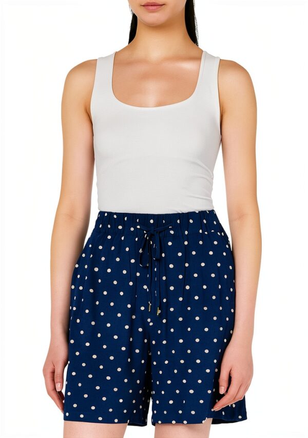 Noa Noa Damen Shorts Print Blue Bequem Freizeit-0