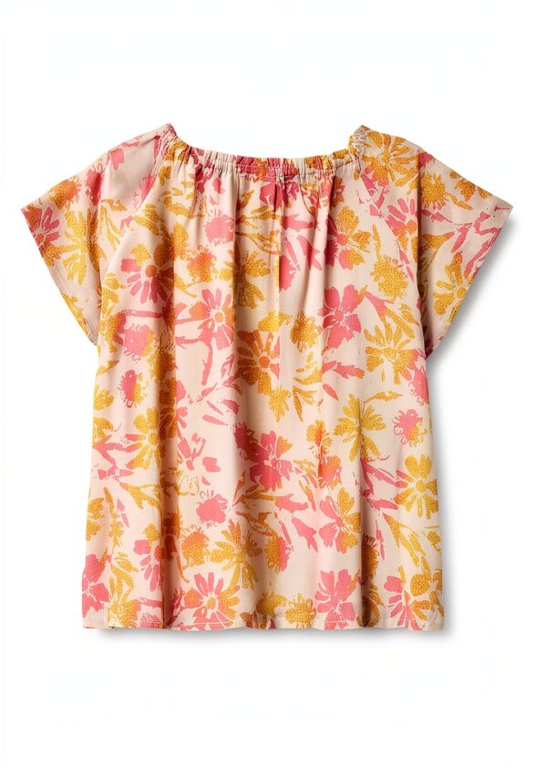 Mädchen Tanktop Noa Noa Baumwolle Blumenprint Rüschenärmel-2