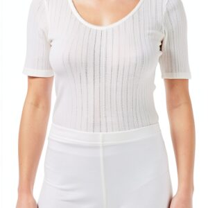 NOA NOA Leggings Damen basic jersey Short Weiß-0