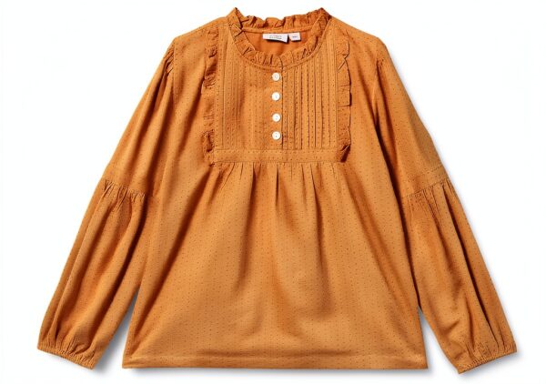 Noa Noa Mädchen Bluse Druck Struktur Falten Rüschen-0