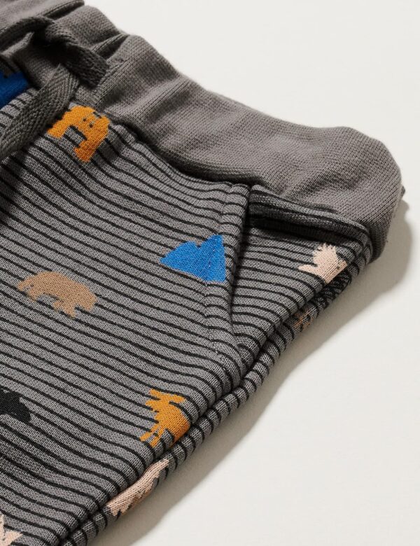 Noa Noa Baby Jungen Hose Print Blau Grau Soft Jersey-1