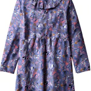 Mädchenkleid Noa Noa Print Blau Rose Elastisch Jersey-0
