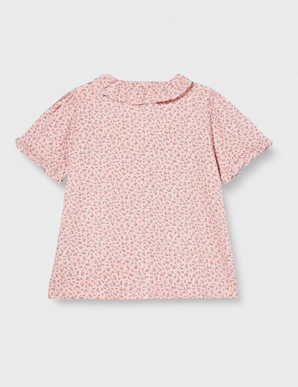 Noa Noa Mädchen Viskose Shirt Kurzarm Print Rosa-2
