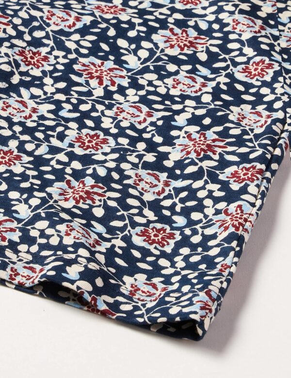 Mädchenkleid NOA NOA Langarm Blau Blumen Jersey-4