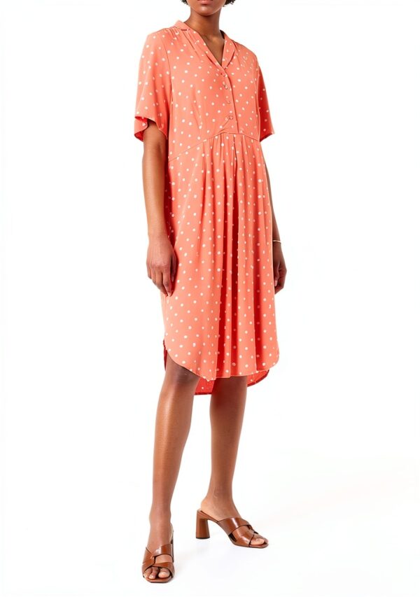 Noa Noa Damen Kurzarmkleid Print Red Sommer Casual-1