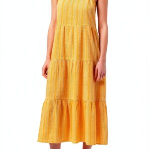 Strandkleid Noa Noa Damen gestaffelter Rock Träger-0