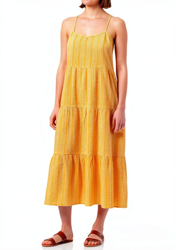 Strandkleid Noa Noa Damen gestaffelter Rock Träger-0