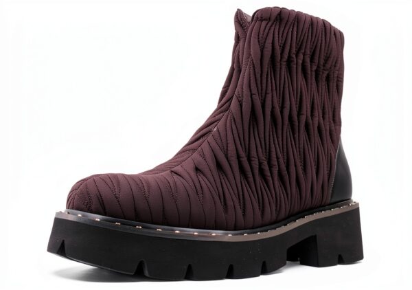 Botines Mujer Damen Stiefeletten Schwarz Leder Design-0