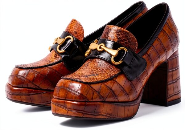 NOA HARMON Damen Leder Stiefeletten Blockabsatz Pull-on-4