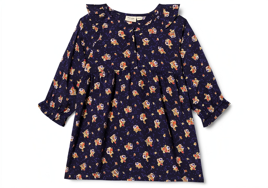 'Noa Noa Babykleid in Blumenprint auf einem Baby'