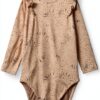 Noa Noa Body Jumpsuit Mädchen Print Beige Navy Rose Dawn-0