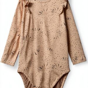 Noa Noa Body Jumpsuit Mädchen Print Beige Navy Rose Dawn-0