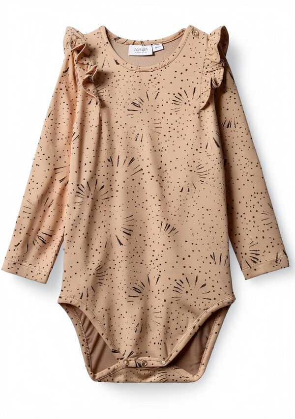 Noa Noa Body Jumpsuit Mädchen Print Beige Navy Rose Dawn-0