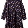 Noa Noa Mädchenkleid Viskose Blumenprint Elastikbund-2
