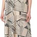 Noa Noa Damenkleid geometrisch gestreift mit Taschen-0