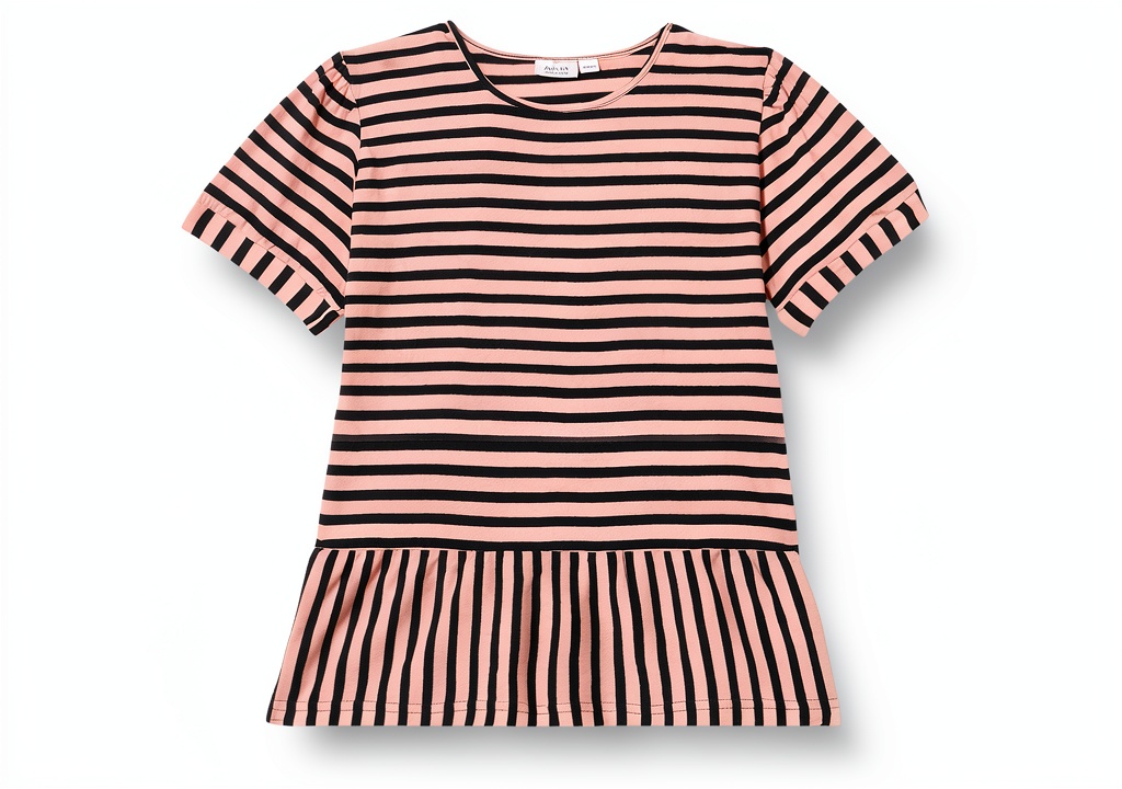 Noa Noa Mädchen T-Shirt in gestreiftem Design auf einem Kind