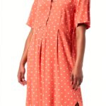 Noa Noa Damen Kurzarmkleid Print Red Sommer Casual-0