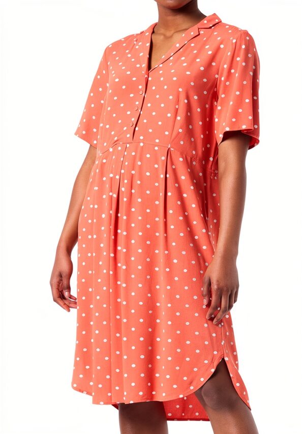 Noa Noa Damen Kurzarmkleid Print Red Sommer Casual-0