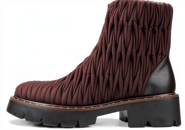Botines Mujer Damen Stiefeletten Schwarz Leder Design-1