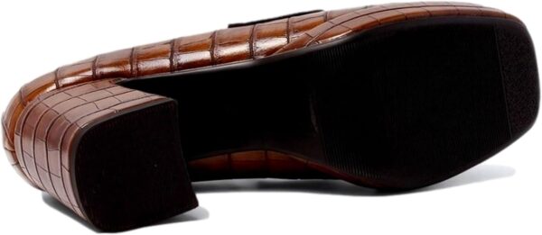 NOA HARMON Damen Leder Stiefeletten Blockabsatz Pull-on-2