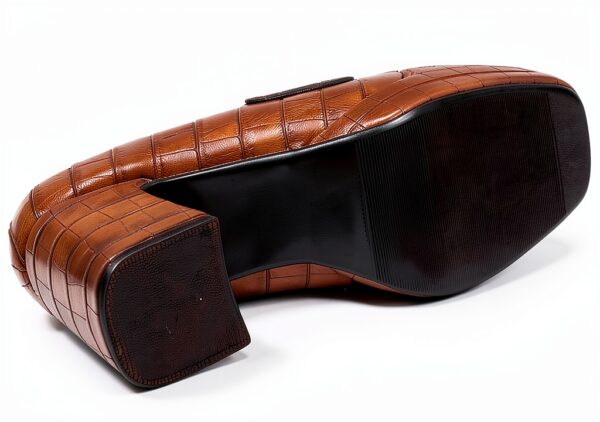 NOA HARMON Damen Leder Stiefeletten Blockabsatz Pull-on-2