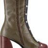NOA HARMON Damenstiefel mit Nieten Plattform Grün Größe 39-3