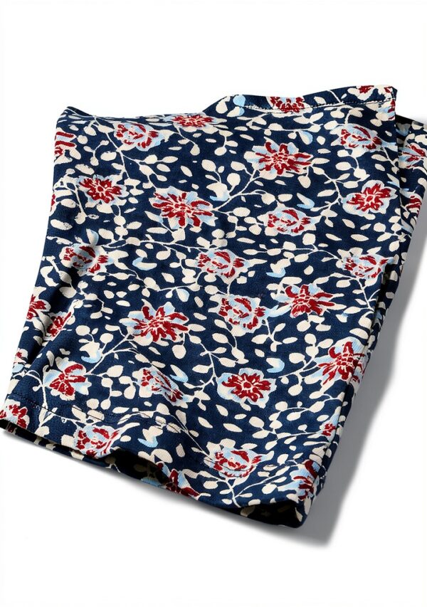 NOA NOA Mädchenkleid Blau Blumen Jersey Langarm-4