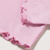 Noa Noa Mädchen Viskose T-Shirt Mauve Mist Rippenoptik-3