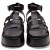 Buffalo Damen Sandalen Synthetik Blockabsatz Schnalle-1