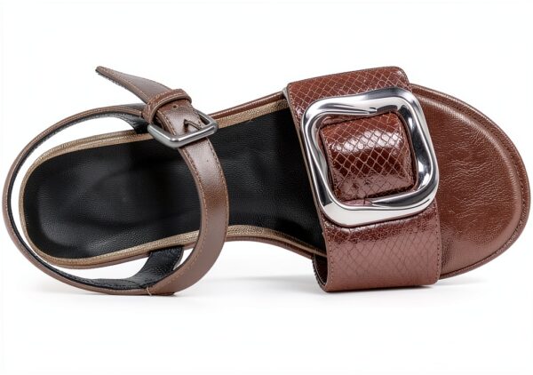 Sandalias Mujer Damen Silber Gold modisch bequem-6