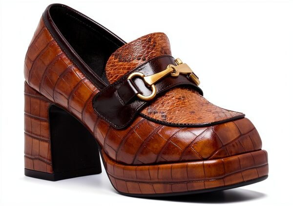 NOA HARMON Damen Leder Stiefeletten Blockabsatz Pull-on-1