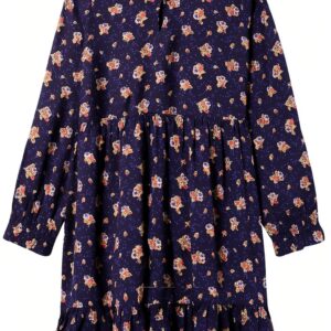 Noa Noa Mädchenkleid Viskose Blumenprint Elastikbund-0