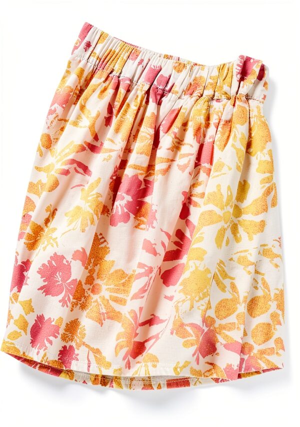 Noa Noa Mädchenrock Baumwolle Elastischer Bund Blumenprint-1