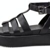 Buffalo Damen Sandalen Synthetik Blockabsatz Schnalle-5