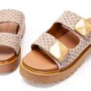 Noa Harmon Damenschuhe Beige Leder Sommer Größentipps-5