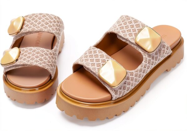 Noa Harmon Damenschuhe Beige Leder Sommer Größentipps-5