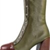 NOA HARMON Damenstiefel mit Nieten Plattform Grün Größe 39-1