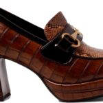 NOA HARMON Damen Leder Stiefeletten Blockabsatz Pull-on-0