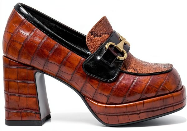 NOA HARMON Damen Leder Stiefeletten Blockabsatz Pull-on-0