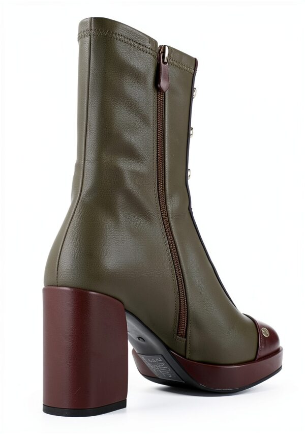 NOA HARMON Damenstiefel mit Nieten Plattform Grün Größe 39-2