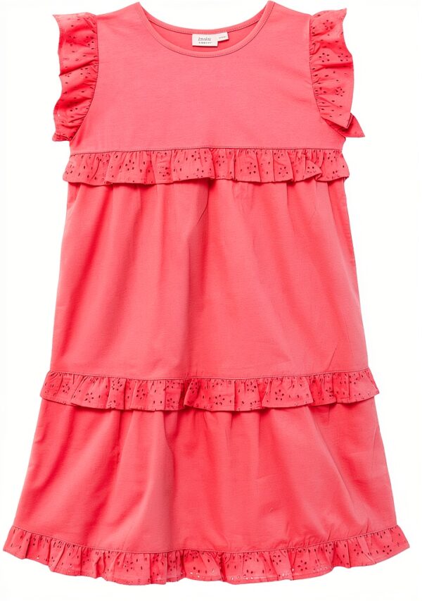 Mädchenkleid Noa Noa Kurzarm Kniebund Porcelain Rose-0