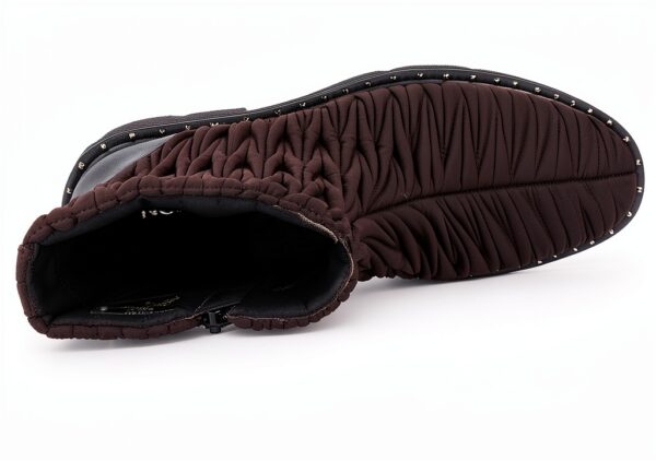 Botines Mujer Damen Stiefeletten Schwarz Leder Design-6